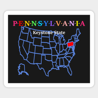 Pennsylvania, USA. Keystone State. (With Map) Sticker